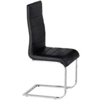 Black Leather S Type Chair