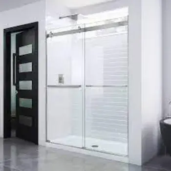 Sliding Shower Glass Door, For Home, Thickness: 10 mm