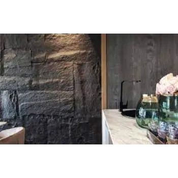 Black Sandstone Wall Panel