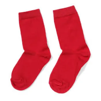Children School Red Socks