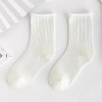 White Cotton School Socks