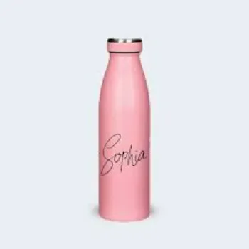 School Water Bottle Pink Color