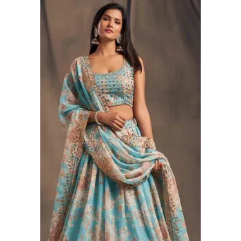 Semi Stitch Lehenga