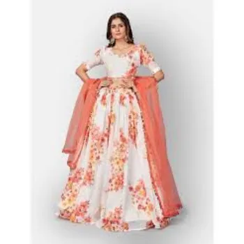 Skin Friendly Semi Stitched Lehenga