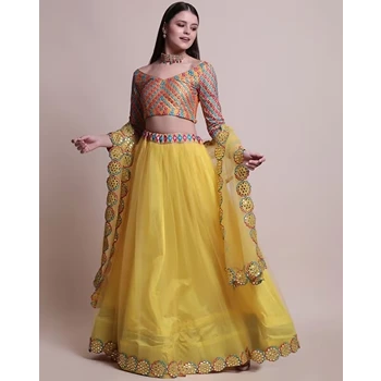 Impeccable Finish Semi Stitched Lehenga