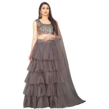 Elegant Look Semi Stitched Lehenga