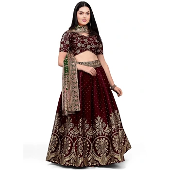 Modern Looking Semi Stitched Lehenga 