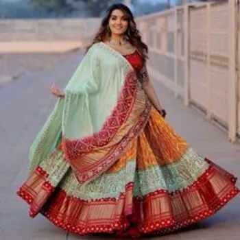 Traditional Style Semi Stitched Lehenga