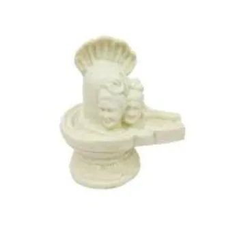 White Marble shivling Statue 