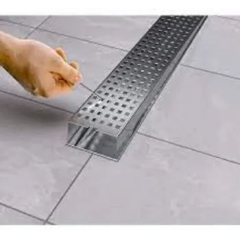 Shower Drain  Silver  Color 