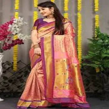 Pink Silk Banarasi Sarees
