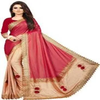 Bollywood Red Silk Blend Saree