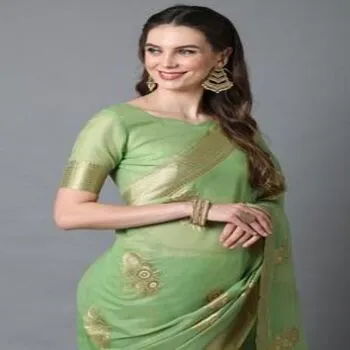 Trendy Style Silk Blend Sarees