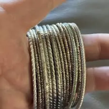 Polished Silver Anklets