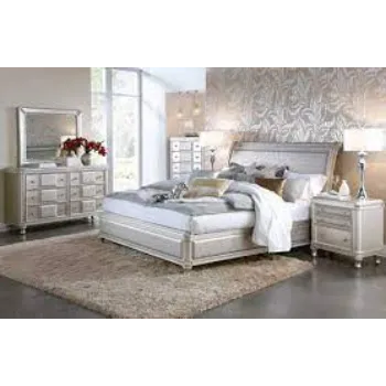 Polished Silver Bed