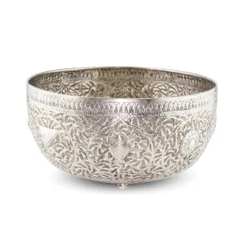 Plain & Printed Silver Bowl