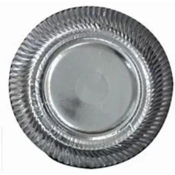 Coated Finished Silver Foil Paper Plates