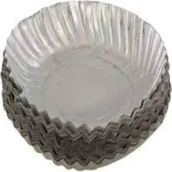 Off White Silver Foil Paper Plates