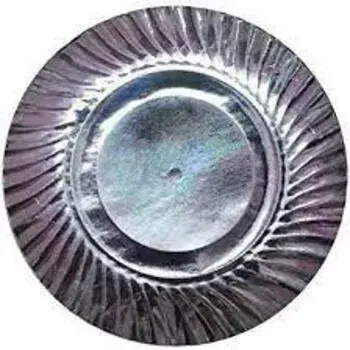 Multicolor Silver Foil Paper Plates