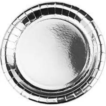 Sustainable Silver Foil Paper Plates