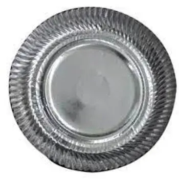 Utility Dishes Silver Foil Paper Plates