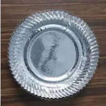 New Recycled Silver Foil Paper Plates