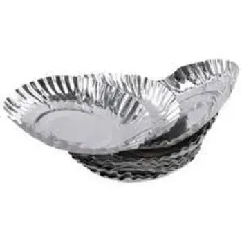 Fine Finish Silver Foil Paper Plates