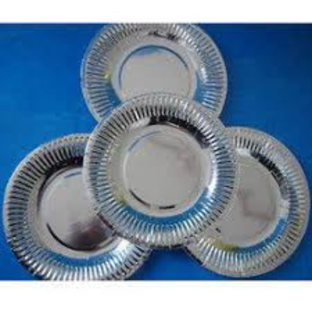 Liquid Hold Silver Foil Paper Plates