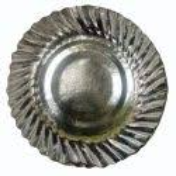 Silver Foil Paper Round Plates