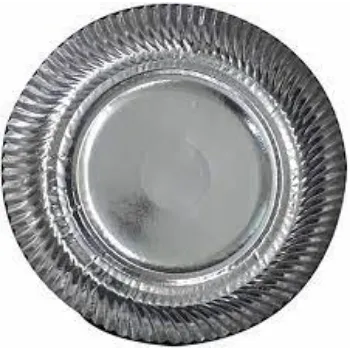 Solid Silver Foil Paper Plates