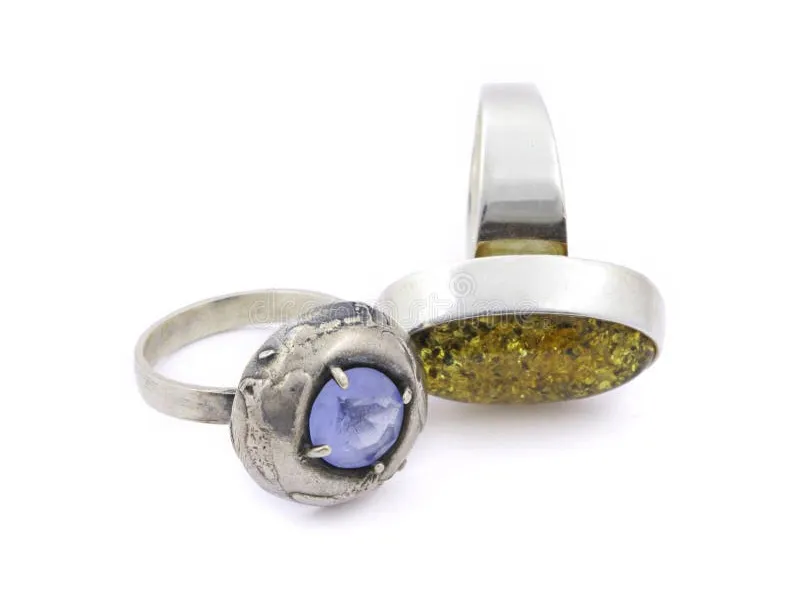 Silver Gemstone Rings