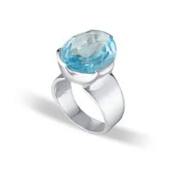 Light Weight Silver Gemstone Ring