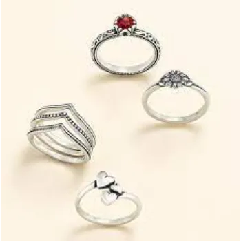 Silver Gemstone Rings