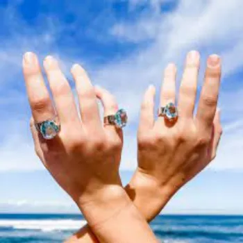 Ethnic Indian Wear Exports Silver Gemstone Rings