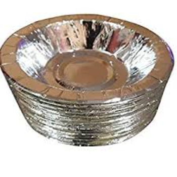 Silver Round Paper Bowl