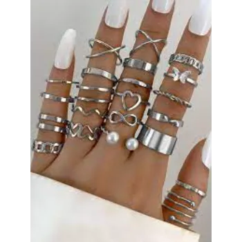  Corrosion Proof  Silver Plated Rings