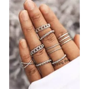 Shree Aadya Jewels Silver Plated Rings