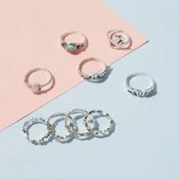 Swades Silver Plated Rings