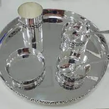 High Quality Silver Thali