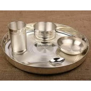 Natural Silver Thali
