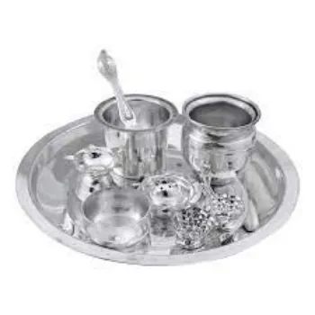 Jai Mahakali Agarbatti Traders Silver Thali