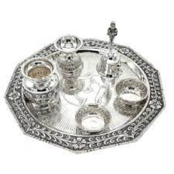 Pure Metal Silver Thali