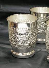 White Metal Silver Glass