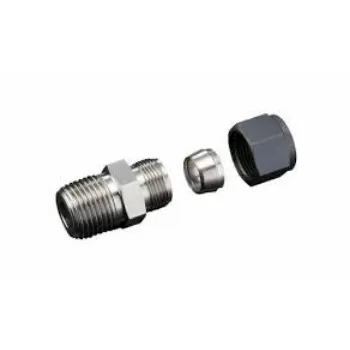 Single Ferrule Hydraulic Fittings  Silver Color 
