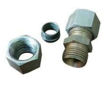 Single Ferrule Hydraulic Fittings  Silver Color 