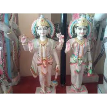 White Marble Sita Ram Statue
