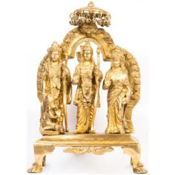 Gold Plated Sita Ram Statue 