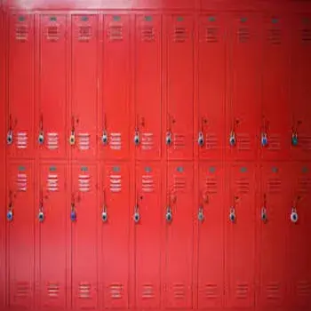Red, School Lockers For Students With Safety