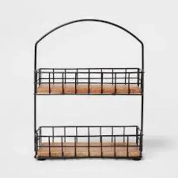 Metal & Wood Spice Rack