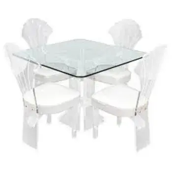 Glass Square Dining Table